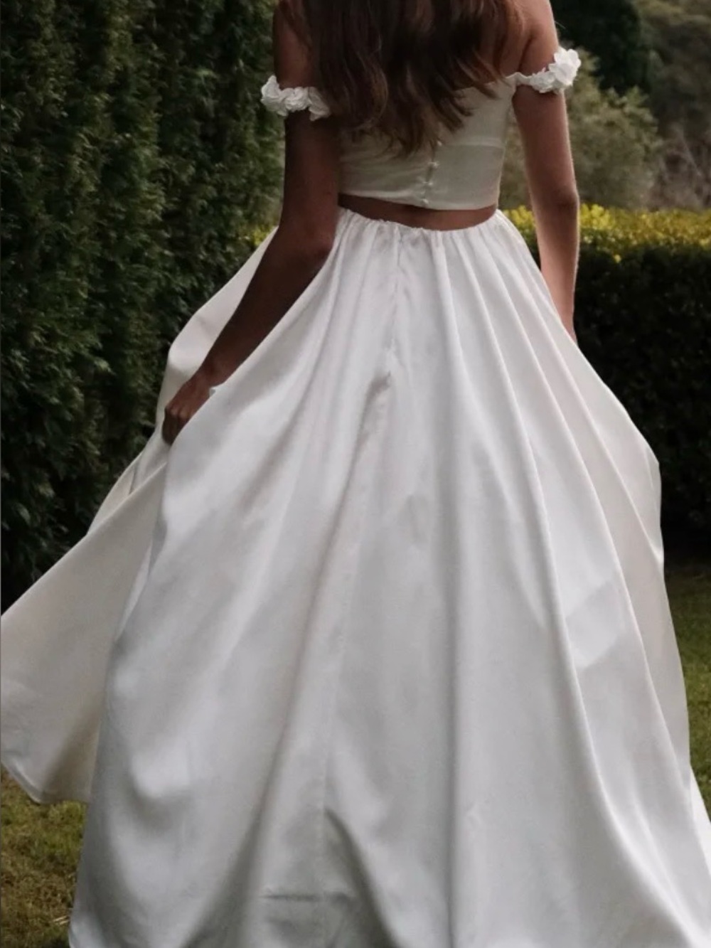 White Ball Gown skirt . Wedding skirt. Bridal skirt two piece